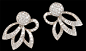 CARTIER Platinum Diamond Earrings - Yafa Jewelry