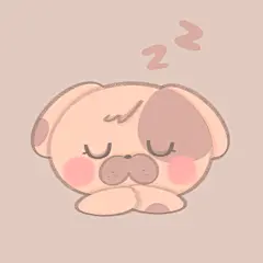 情人节可爱狗狗插画情侣头像