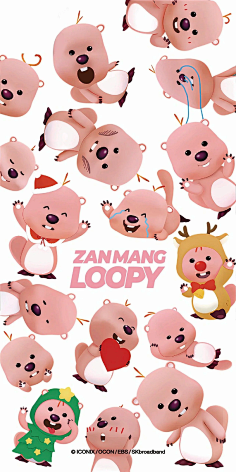 小海狸-花瓣网|陪你做生活的设计师 | loopy圣诞壁纸