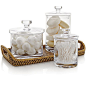 Small Glass Canister in Bath Accessories | Crate and Barrel: 