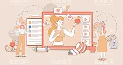 直播自媒体插画  - 源文件下载【酷图网】卡通插画,社交插画,电商插画,卡通漫画,人物元素,职业元素,职业人物,人物角色,人物素材,商务卡通,日常工作,工作场景,电商营销,时尚生活,办公,商务人物,人物手绘,社交生活,社交场景,娱乐场所,娱乐休闲,潮流个性,网络营销,新媒体,自媒体,手绘插画,直播,采访,媒体,摄影,录像,节目,播出,表演