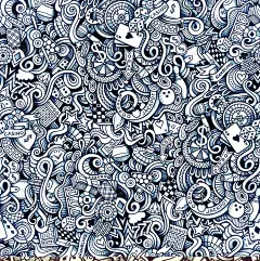 精品5款创意欧美街头涂鸦商业插画EPS矢量背景图案拼接设计素材-淘宝网