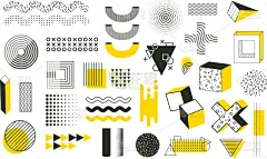 绘画插图,矢量,抽象,时髦的,插画,几何形状,简单,复古风格,模板,现代
