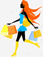 双手提着购物袋的女人 袋子 购物袋 元素 免抠png 设计图片 免费下载 页面网页 平面电商 创意素材