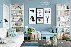 室内画框&amp;墙纸设计样机模板 Interior Frame &amp; Wall  #1015576-样机模版-美工云(meigongyun.com)