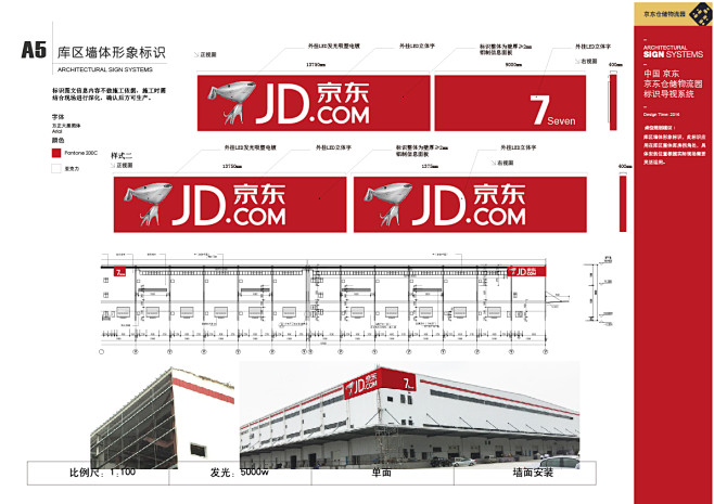 京东物流园户外导视标识部分