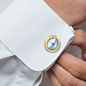 Enamel Round Gun Sights Cufflinks - Theo Fennell Ltd
