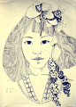 王雨的黑白人像插画欣赏