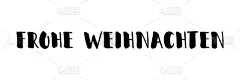 德文:圣诞快乐。矢量插图。圣诞刻字。现代毛笔书法