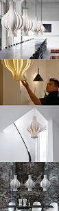 【洋葱吊灯】
丹麦著名家具设计师维奈•潘顿设计的洋葱吊灯，怎么样，非常有型吧。