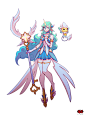 Star Guardian Soraka, Jesse Li : Concept art for SG Soraka! Thanks to Paul Kwon, Jean Go, Katia Bourykina and the rest of the team for all the help/feedback! Her familiar was designed by Gem Lim. 

Check out the model here by Katia! https://www.artstation