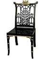 "Black Lacquer Pagoda Chair"