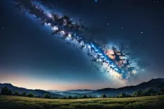 夜晚天空高清摄影图