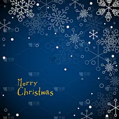 带有雪花的复古简单圣诞卡