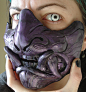 Demon half mask purple metal by missmonster