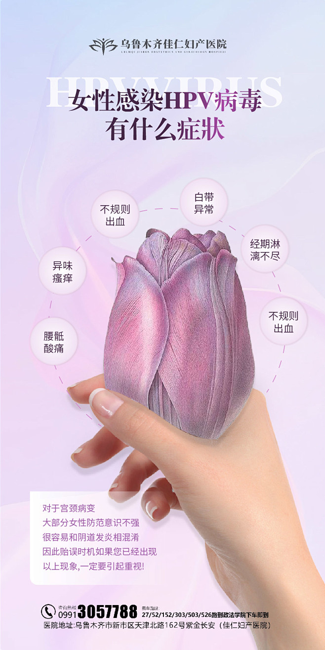 医美私密妇科HPV海报