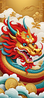 00213-4194397927-Chinese Dragon Illustration style,Chinese Dragon,Red theme,(火焰_1