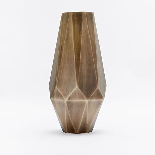 Faceted Metal Vases ...