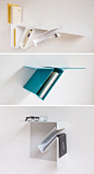 contemporist:  Belgian designer Filip Janssens, has created a wall shelf that allows the books it holds to be highlighted by placing them at odd angles. via contemporist.com