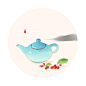 茶文化里的茶壶，相思的红豆，水墨的山水花，简约而不简单。 #国画#  #水墨画#  #插画#  #装饰画#  #绘画#  #美术#  #新中式#  #茶文化#