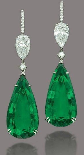 pear-shaped emeralds...