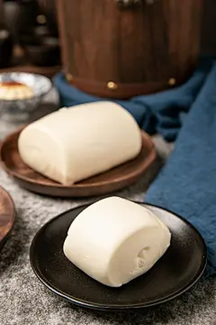 馒头早餐面点面食美食摄影图