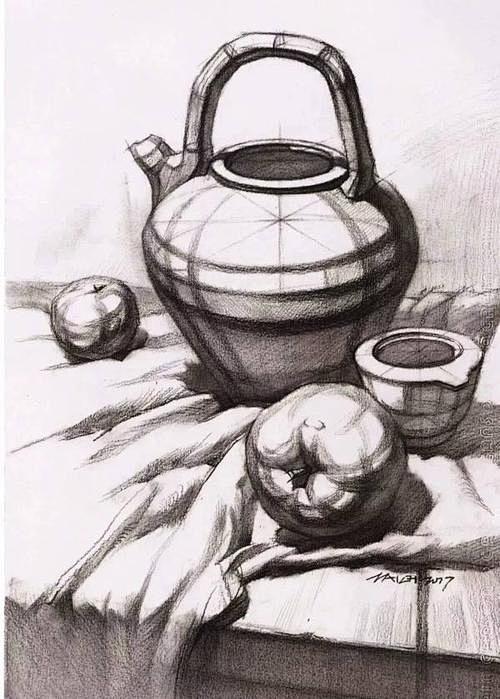 结构素描 静物_百度图片搜索