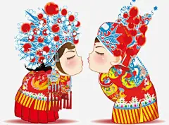 接吻的新人 页面网页 平面电商 创意素材