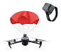 Manti 3 Parachute for DJI Mavic 3 - sUAS News - The Business of Drones : Package weight: 0.200kg Package volume: 13x12x8cm Color: Grey Materials: ABS Weight: 89.2g Size: 5*4.5*3.7cm Speed reduction: 5m/s, 5.5m/s Normal working time: 4h Response time: 100 