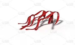 抽象红色亮白色，3d渲染