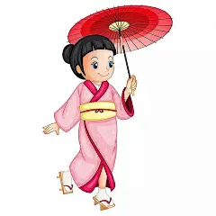 粉色日本和服PSD分层素材|卡通人物|卡通人物图片|漫画人物|人物素材|人物图片|人物素材矢量人物|人物素材人物图片|矢量人物面包人物素材|人物人物素材