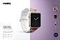 高品质的Apple Watch表带展示模型Apple Watch Leather Band Mockup Set #2737923 :  