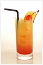 龙舌兰日出Tequila Sunrise Cocktail【材料】：银白色龙舌兰酒60毫升、生鲜柳橙汁、红石榴糖浆30毫升【制法】：将龙舌兰酒倒入装有冰块的冷却高球杯，接着注入柳橙汁，但不要完全倒满。予以搅拌，并徐徐加入红石榴糖浆。
