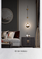 苏印 新中式全铜壁灯现代简约创意设计师客厅卧室床头灯书房灯具-tmall.com天猫