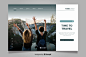 Free vector travel landing page with image