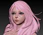 Cute girl, JD Styles : A piece of working in progress captured on Zbrush. 