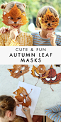 How fun are these animal and superhero leaf masks! My kids absolutely loved making them. They are so easy to do and even come with their own little stick to hold them up. All you really need are some large autumn leaves and good felt tip pens. So why not 