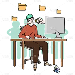 高质量人物插画-设计师