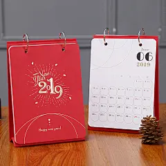 2019年定做台历定制猪年月历办公桌台历架广告日历商务公司企业定制台历黑色艺术纸周历挂历记事本免费设计-tmall.com天猫