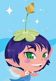 可爱的,性格,仙女服,插画,图标,儿童,公主,女孩,小的,收集