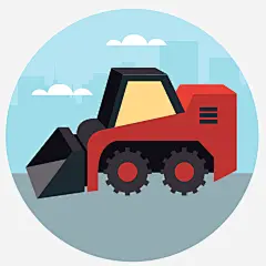 卡通机动车工程车矢量图高清素材 交通工具 卡通 工程车 挖土机 机动车 现代科技 矢量图 免抠png 设计图片 免费下载