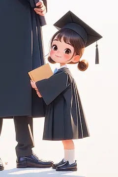 研究生毕业人生赢家人物插画