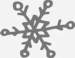 手绘的雪花高清素材 平面电商 创意素材 png素材