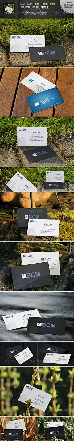 自然businesscard（名片）样机的软件包 -  GraphicRiver出售的物品