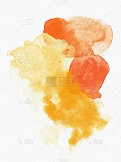 手绘水彩色彩丰富，红橙黄抽象背景。用于卡片，明信片，印刷，海报，横幅，广告，商店，市场，婚礼，生日，