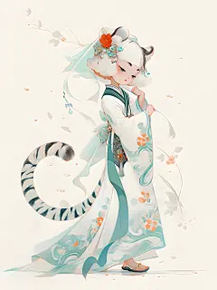 十二生肖|挥毫描瑞兽，映花意动人～