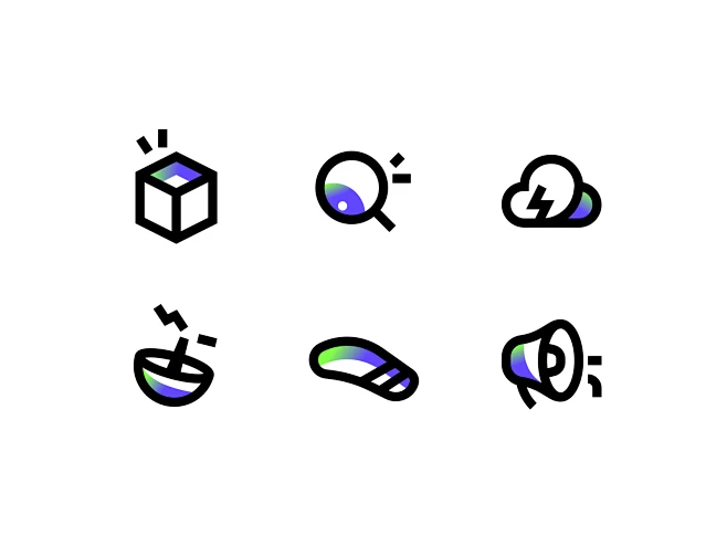 Six icons-花瓣网