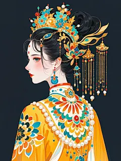 中国女王插画