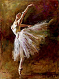 芭蕾舞女演员画是如此美丽。 这一个是由安德鲁Atroshenko