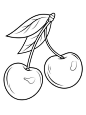 Two Cherries coloring page from Cherry category. Select from 26388 printable crafts of cartoons, nature, animals, Bible and many more.